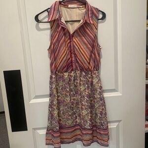 Blu Pepper floral and stripe dress